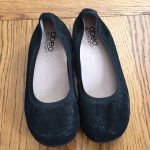 Abeo Tia black sparkle ballerina flats
